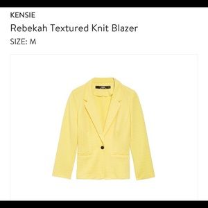 Kensie Rebekah Kit Blazer Yellow